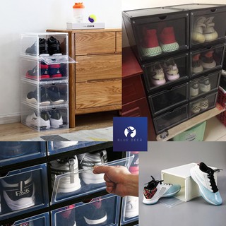 Hộp Đựng Giày MICA CỨNG trong suốt 18CM - CHỊU NẶNG 25KG – Tặng Túi Hút Ẩm