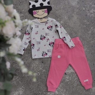 Bộ nỉ da cá momma baby bé gái 6m-9m