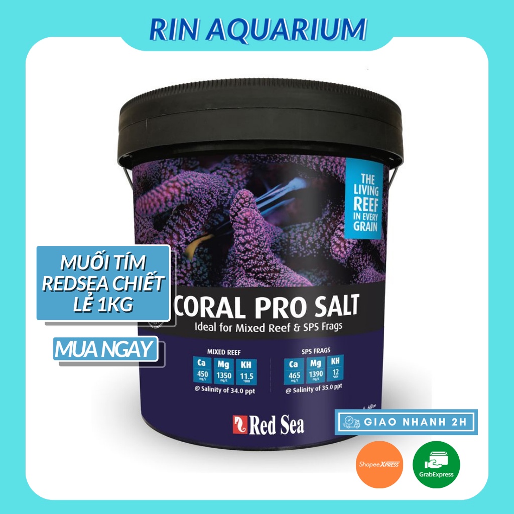 MUỐI CHO HỒ CÁ BIỂN REDSEA SALT TÍM CHIẾT 1KG - REDSEA