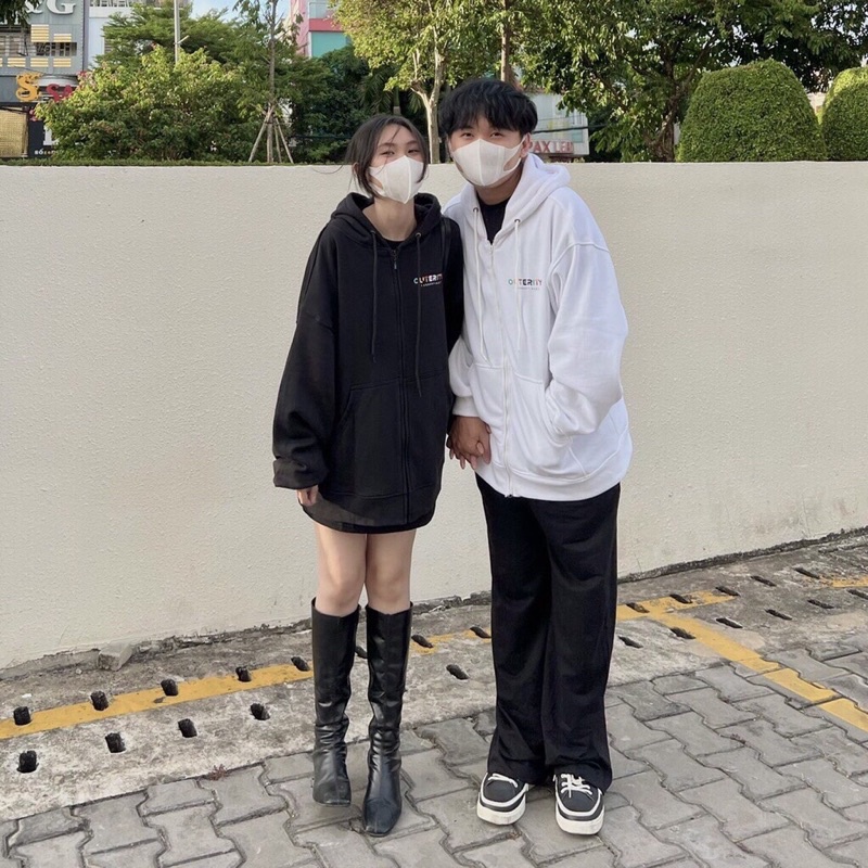 Áo Khoác Hoodie Cầu Vồng Outer Ulzzang Unisex,Áo Nỉ Mũ HotHit ( Hàng Sẵn)