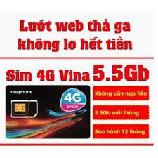 {KM SỐC} Sim 4G Vina D500 khuyến mãi 5,5GB/tháng liên tiếp trong 12 tháng