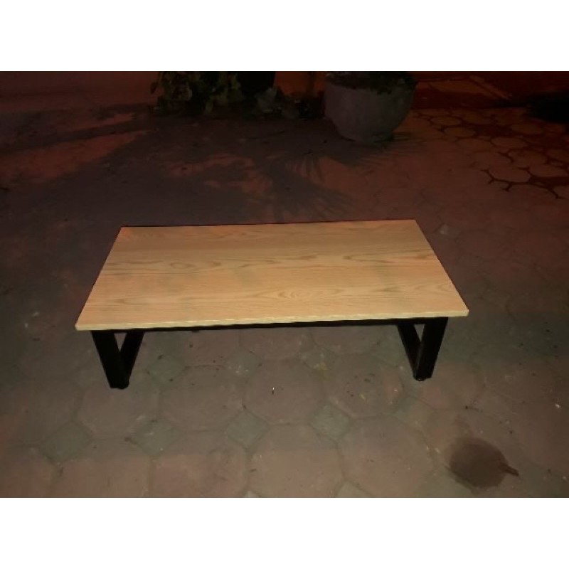 Bàn xếp vân gỗ 50*80*35cm chân sắt gấp ngồi bệt | BigBuy360 - bigbuy360.vn