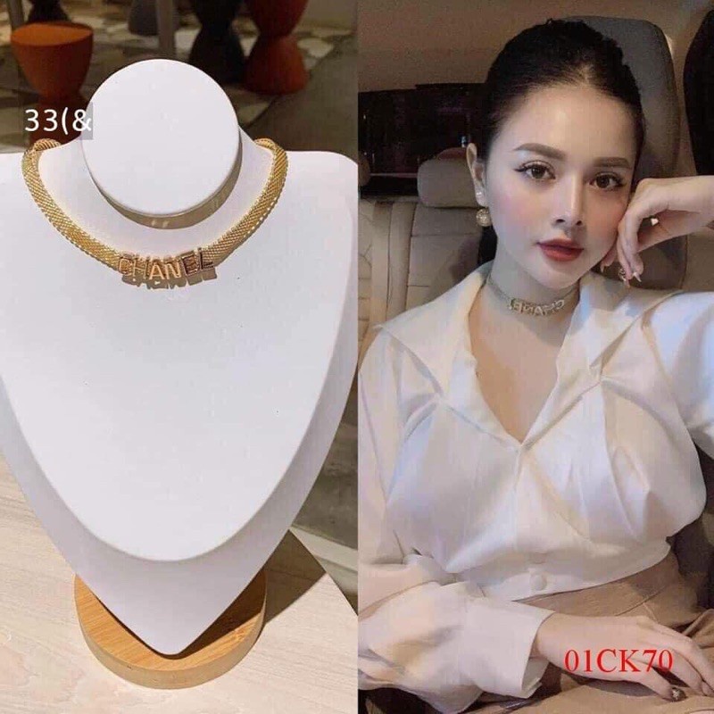 FREE SHIP -   CHOKER / VÒNG CỔ + KHUYÊN TAI HÃNG CAO CẤP SANG CHẢNH