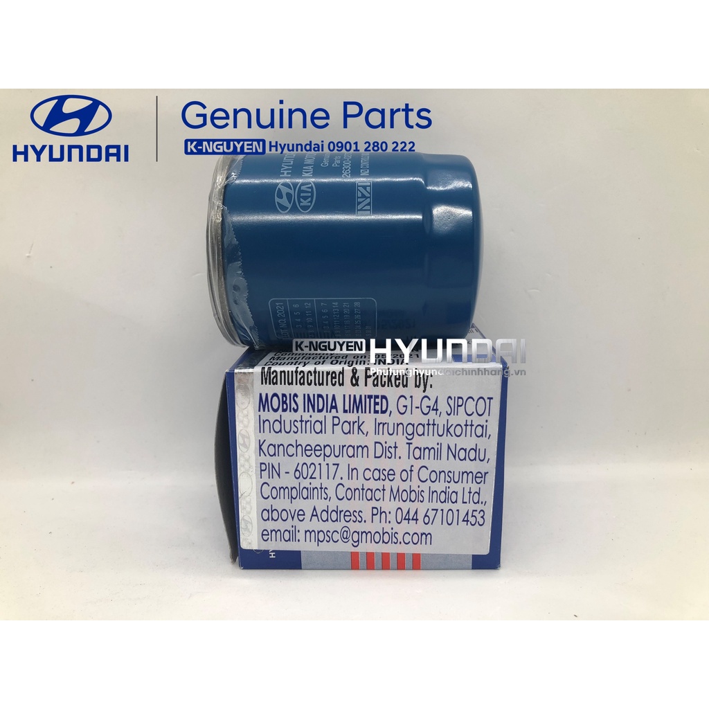 Lọc nhớt, lọc dầu động cơ Hyundai i10 Grand, Kia Morning | Mã: 2630002752