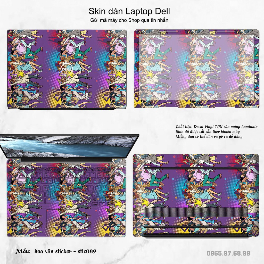 Skin dán Laptop Dell in hình Hoa văn sticker _nhiều mẫu 15 (inbox mã máy cho Shop)