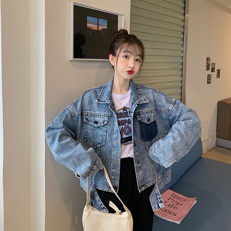 Áo Khoác Jean Lửng Thời Trang Dành Cho Nữ