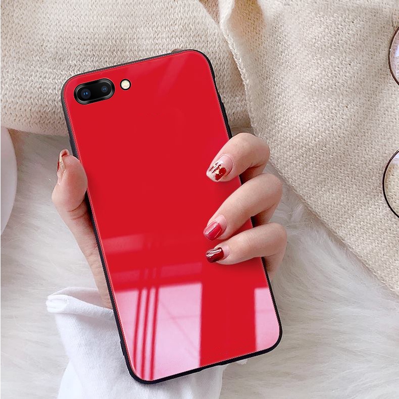 Ốp Lưng OPPO A3s, A12E, A5 Mặt kính gương sáng bóng cao cấp