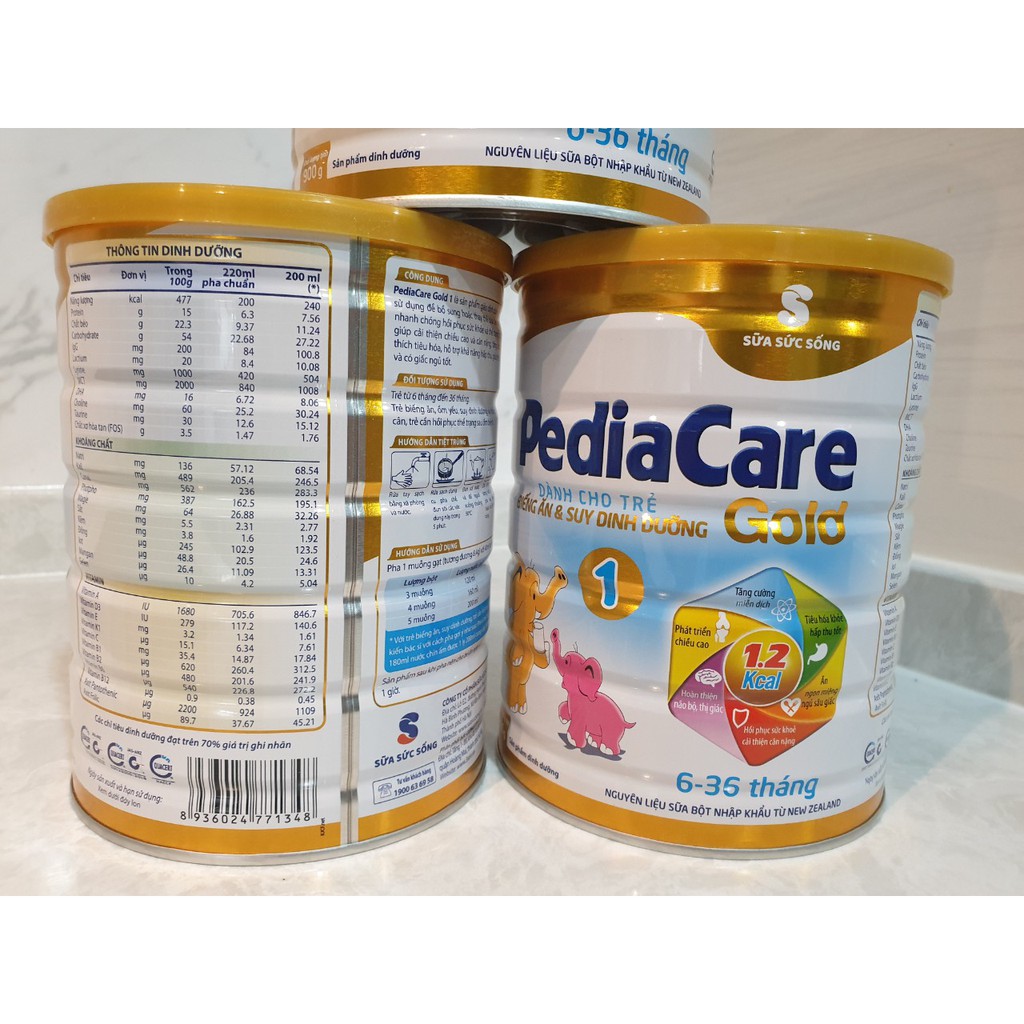 [QUÀ TẶNG KHI MUA 2 LON] SỮA BỘT PEDIACARE 900G LON SỐ 1 CHO BÉ 6-36 THÁNG