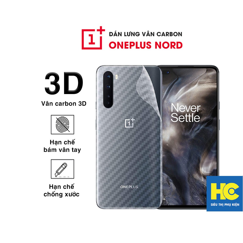 Dán lưng Oneplus Nord vân Carbon 3D tản nhiệt tốt – Dán lưng vân Carbon Oneplus Nord