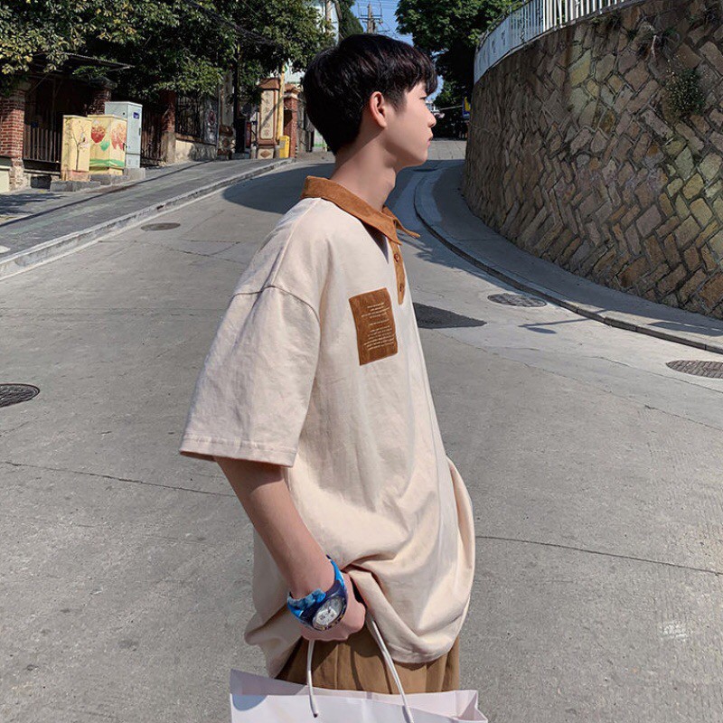  Áo thun tay ngắn có cổ phong cách Hàn Quốc hợp thời trang cho nam | BigBuy360 - bigbuy360.vn