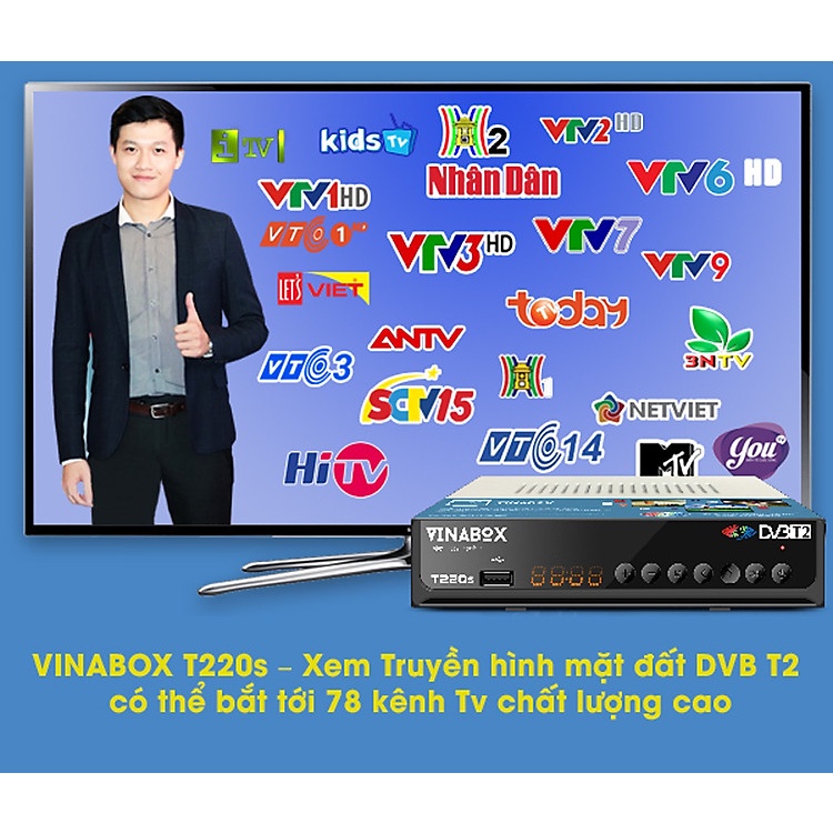 ĐẦU Thu KTS DVB T2 VINABOX T220S THẾ HỆ MỚI – XEM TRUYỀN HÌNH MIỄN PHÍ