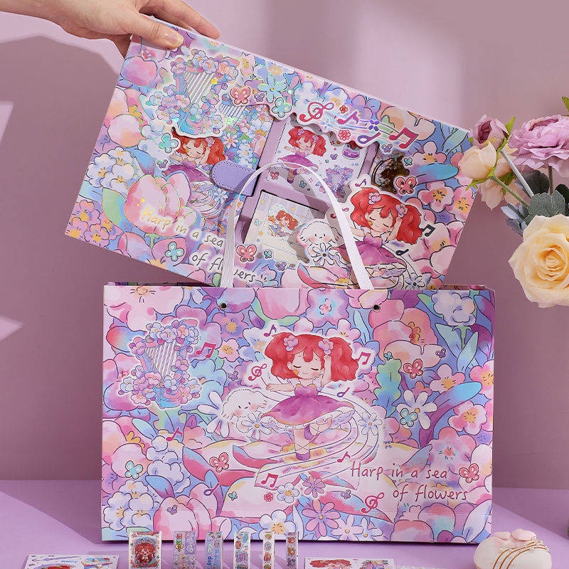 Bộ Tài Liệu Tay Dễ Thương. Hộp Quà Tặng Sổ Tay Xinh Xắn Dễ Thương