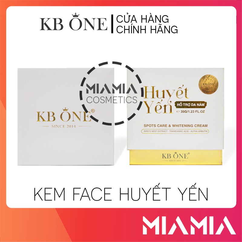 Kem Face Huyết Yến KB ONE Chính Hãng - Tặng Kèm 1 Tế Bào Gốc