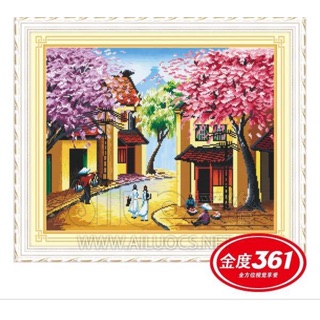 Tranh thêu chữ thập Phố Cổ 53182 (50x40) chưa thêu