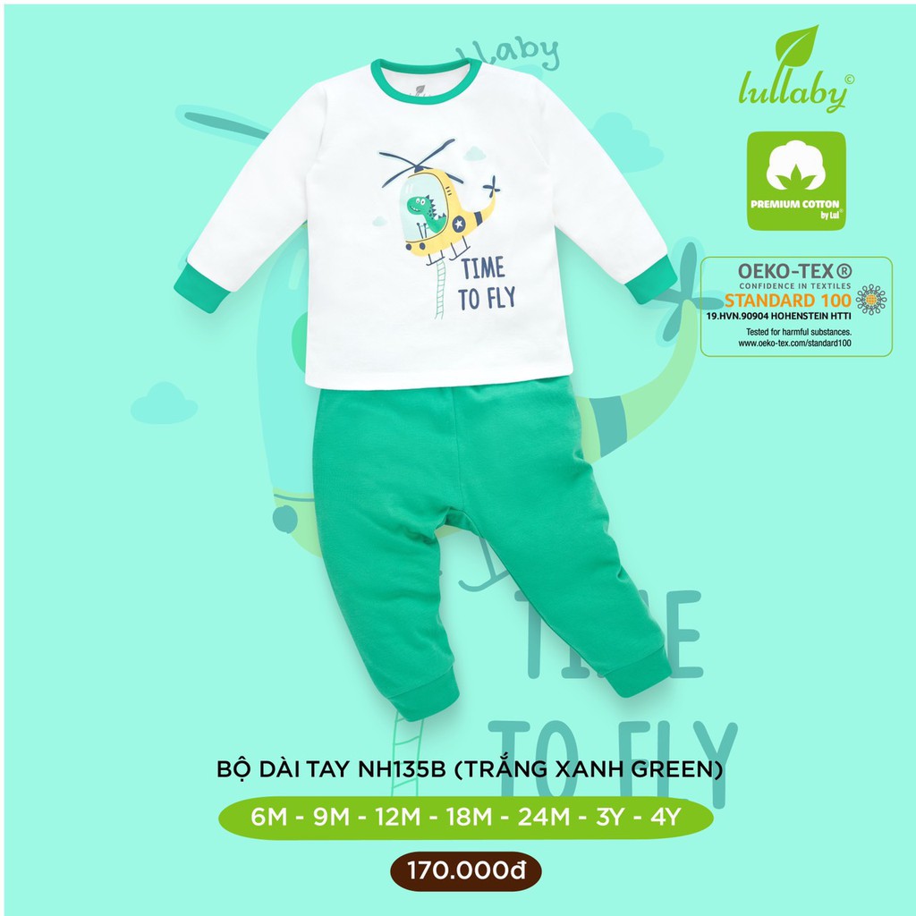 [LULLABY SALE] Bộ dài tay nỉ bo gấu bé trai bé gái