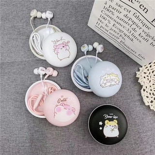 Tai Nghe Nhét Tai Có Dây Họa Tiết Hoạt Hình Dễ Thương Chất Lượng Cao Cho Huawei VIVO OPPO