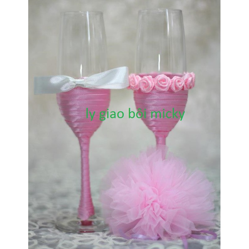 Ly rượu cô dâu chú rể đám cưới cao cấp
