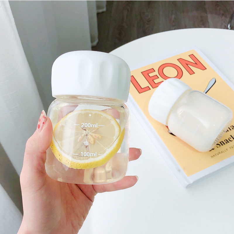 Ly Thủy Tinh Uống Nước Mini Thiết Kế Dễ Thương Tiện Dụng Mang Đi Du Lịch