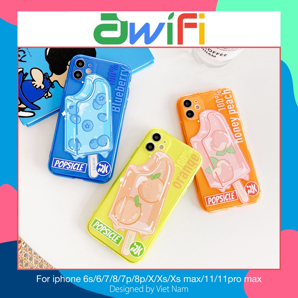 Ốp iphone - Ốp lưng huỳnh quang Kem hoa quả 6/6s/6plus/6splus/7/8/7plus/8plus/xs/xsmax/11/11promax-Awifi Case R5-6