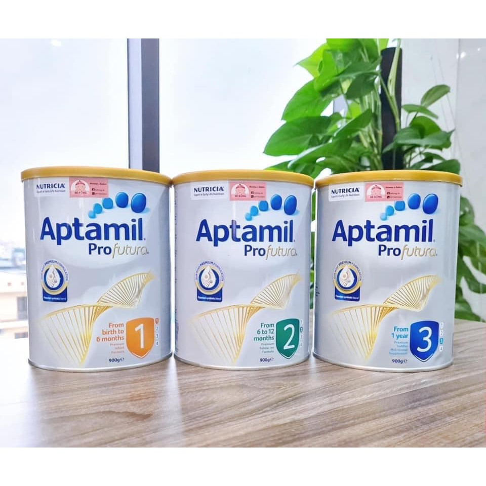 Sữa Aptamil Profutura, số 1, 2, 3 & 4, lon 900 gr, Nutricia, Úc