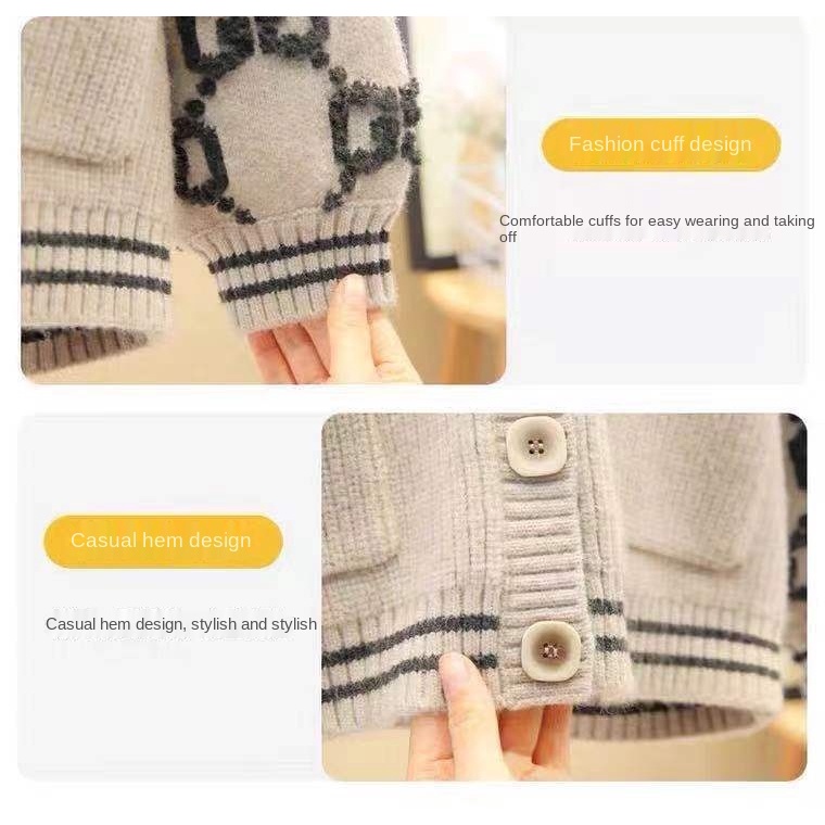 Áo Khoác cardigan Dệt Kim Thời Trang Hàn Quốc Cho Bé Trai