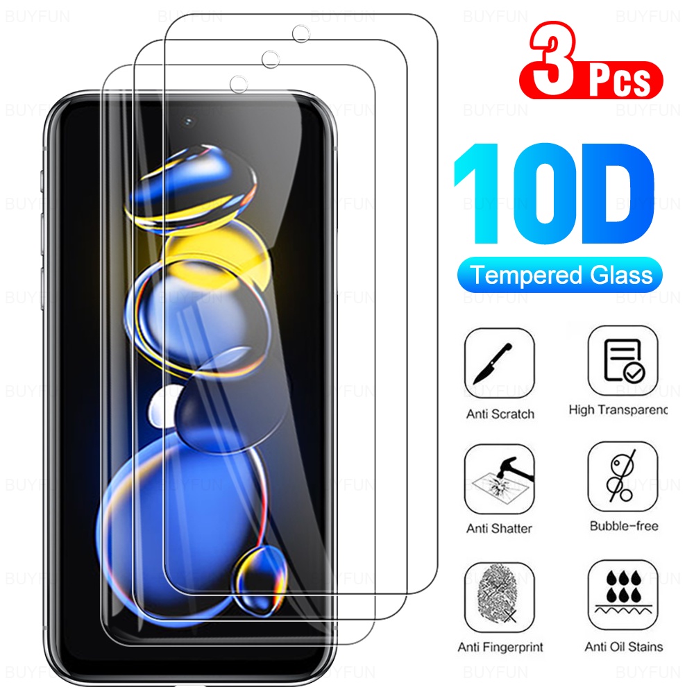 Set 3 Kính Cường Lực HD Bảo Vệ Màn Hình Cho Xiaomi Redmi Red mi Note 11T Pro+ Pro 4G