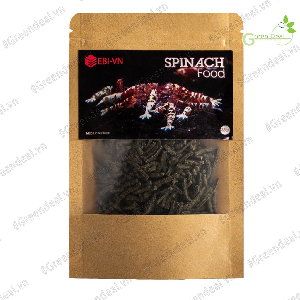 EBI VN - Spinach Shrimp Food (Túi 35 gram) | Thức ăn cho tép cảnh thủy sinh