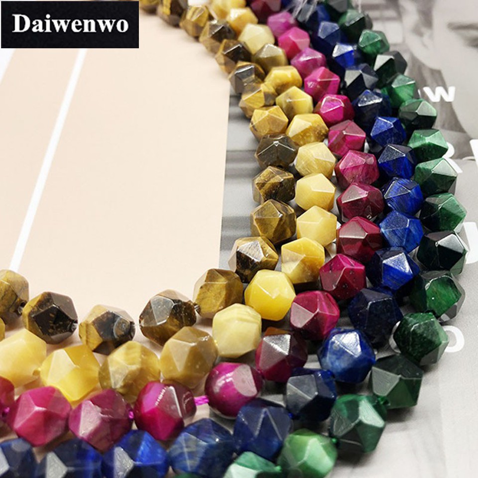 Chuỗi Hạt Đá Mắt Hổ Tự Nhiên 8mm Dùng Làm Vòng Tay DIY