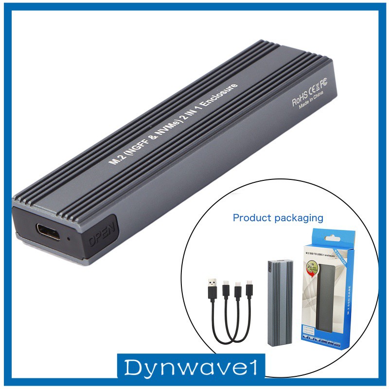 [DYNWAVE1] Hard Drive Box M2 SATA SSD to USB 3.0 SSD Disk External Enclosure Adapter