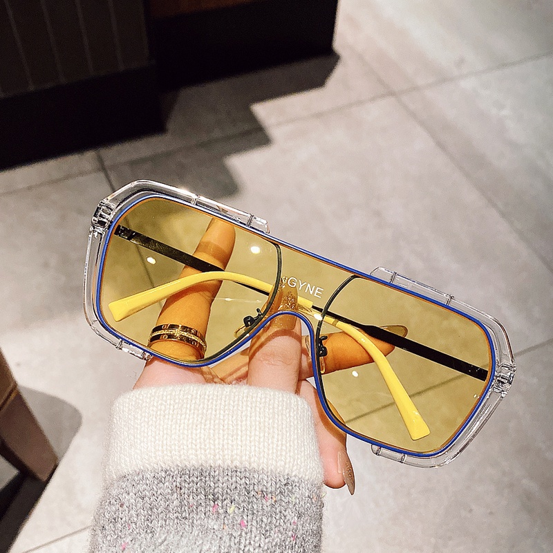 Kính Mát Gọng Vuông Kim Loại Thời Trang Cho Nam Nữ