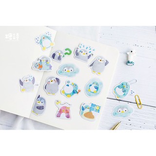 Bộ 46 Sticker Chim Cánh Cụt Hàn Quốc dán trang trí E61