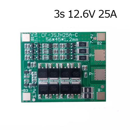 Mạch 3S 25A bảo vệ pin Pin 18650