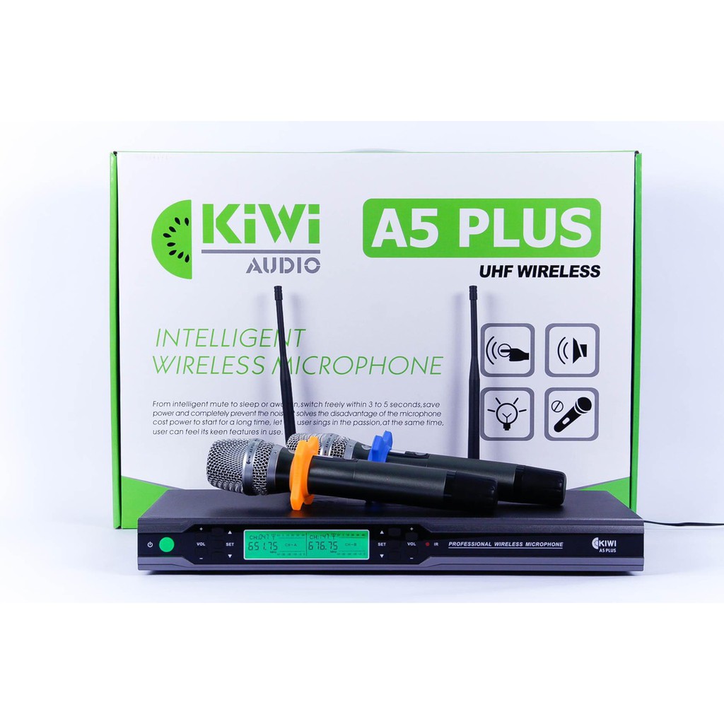 Micro không dây chuyên nghiệp Karaoke Kiwi A5 Plus - BẢO HÀNH 12 THÁNG 1 ĐỔI 1