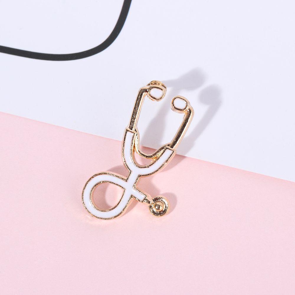 Ghim Cài Áo Hình Ống Nghe Bác Sĩ / Y Tá Sáng Tạo Cho Nam Và Nữ