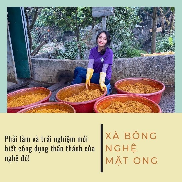 Xà Bông Nghệ Mật Ong,xà phòng nghệ trắng da,thâm nách,m,dưỡng sáng da ngừa thâm