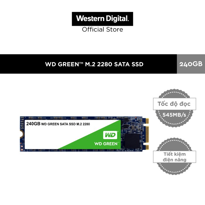Ổ cứng SSD Western Digital Green M.2 2280 Sata III 240GB WDS240G2G0B | WebRaoVat - webraovat.net.vn