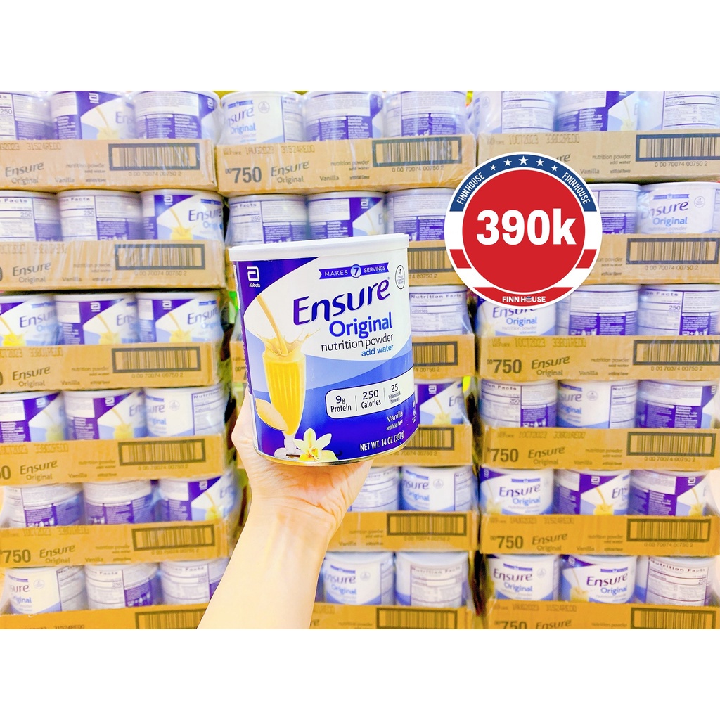 _ Sữa bột Ensure Original Nutrition Powder hộp 397g
