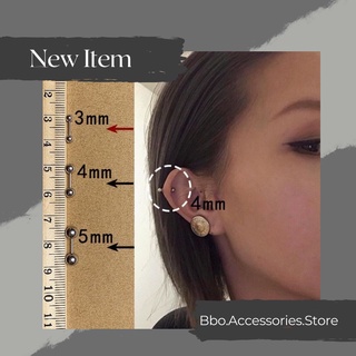 khuyên 2 đầu bi tròn basic xỏ khuyên tai cơ bản - khuyên thép ko gỉ