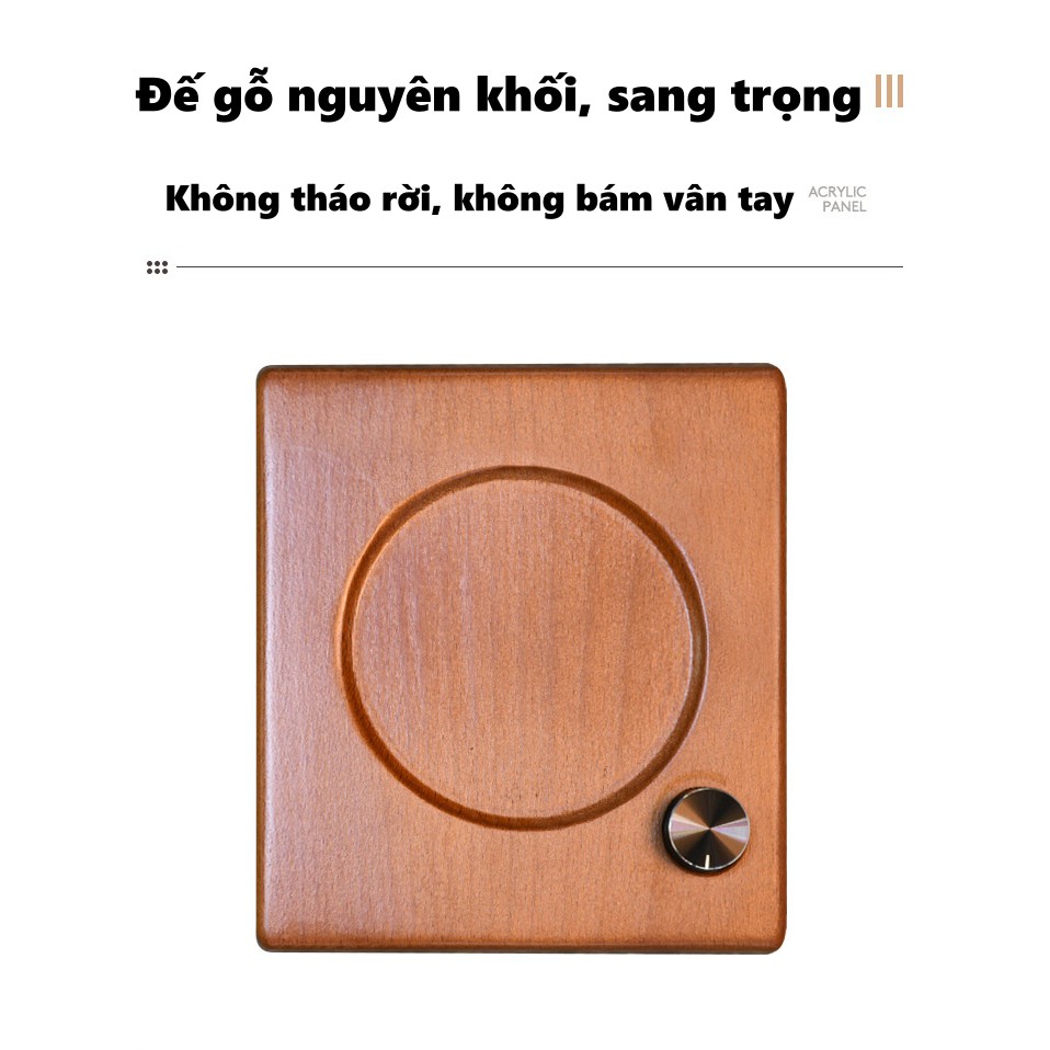 Đèn đốt nến thơm - Pha lê - Chỉnh chiều cao, độ sáng