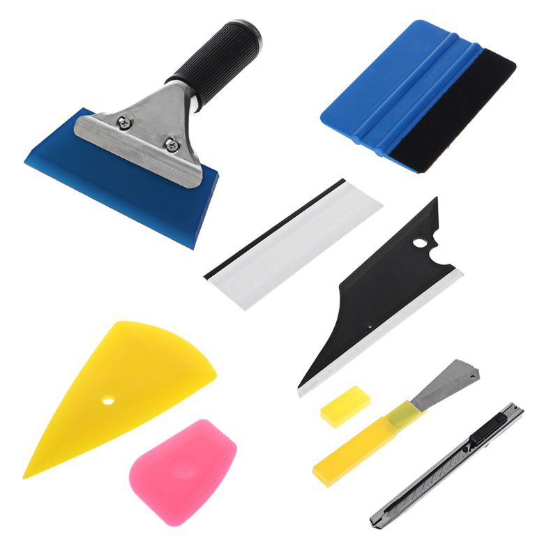 ❤❤ 8Pcs Car Window Tint Wrapping Vinyl Tools Squeegee Scraper Applicator Kits Set