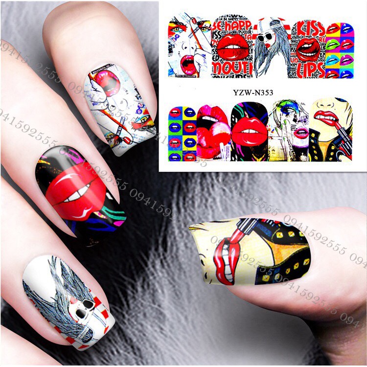 Sticker nước cực chất, cực ngầu, cực cá tính trang trí móng