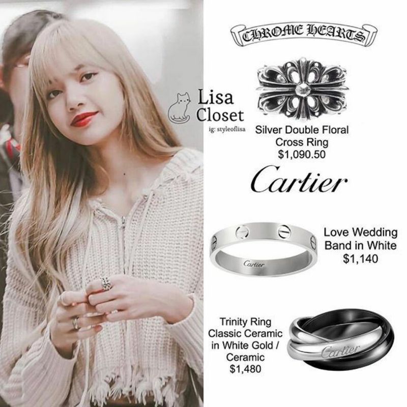 Set phụ kiện titan cao cấp giống Jisoo Lisa BlackPink