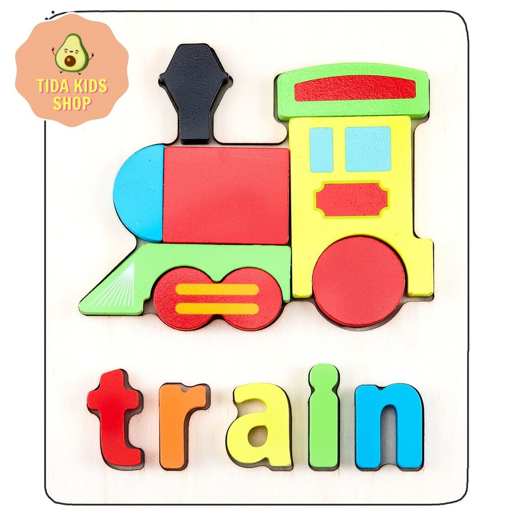 Đồ Chơi Xếp Hình Gỗ Puzzle, Bộ Đồ Chơi Gỗ 3D Loại Dày Cho Bé Giá Tốt ❤️ Freeship ❤️ TiDa Kids Shop