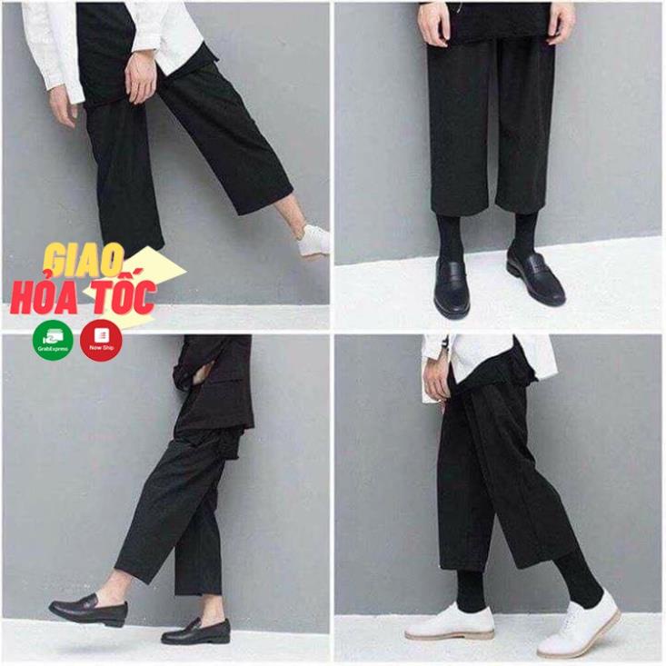 Quần Culottes ống rộng nam nữ - Quần ống rộng phối cùng áo shanghai/yukata/haori