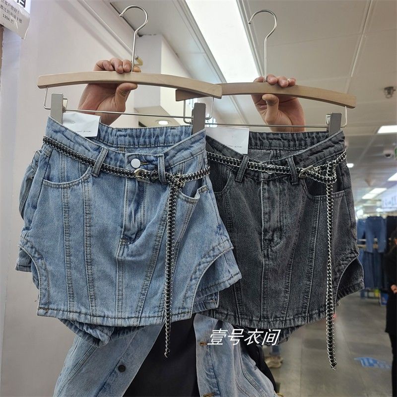 Quần Đùi Jeans Lưng Cao Phong Cách Retro Mẫu Mới Thời Trang Cho Nữ