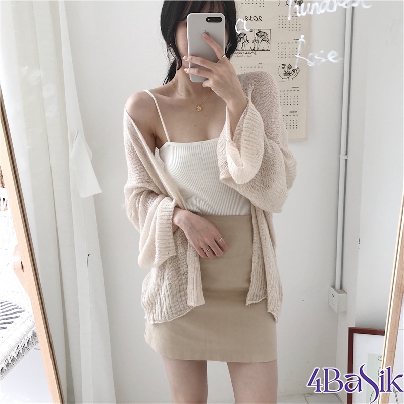 Áo Cadigan len mỏng phong cách Hàn Quốc - 4BASIC