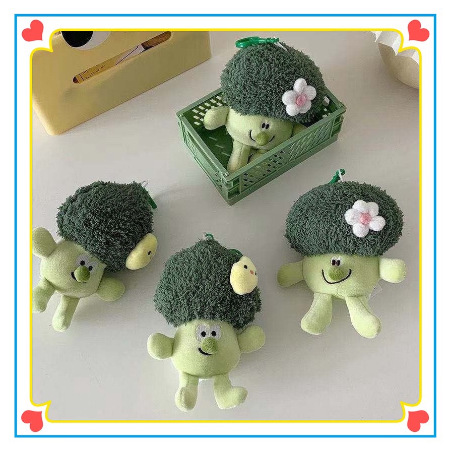 Móc Khóa Hình Búp Bê Broccoli 15Cm Dễ Thương