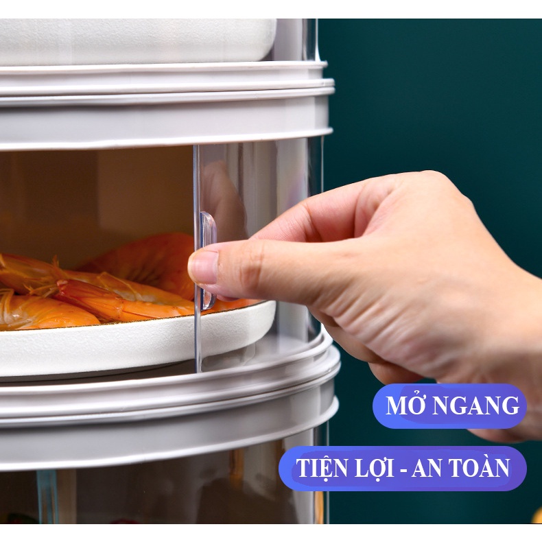 Lồng bảo quản thức ăn 5 tầng, tháo rời, an toàn cho sức khỏe