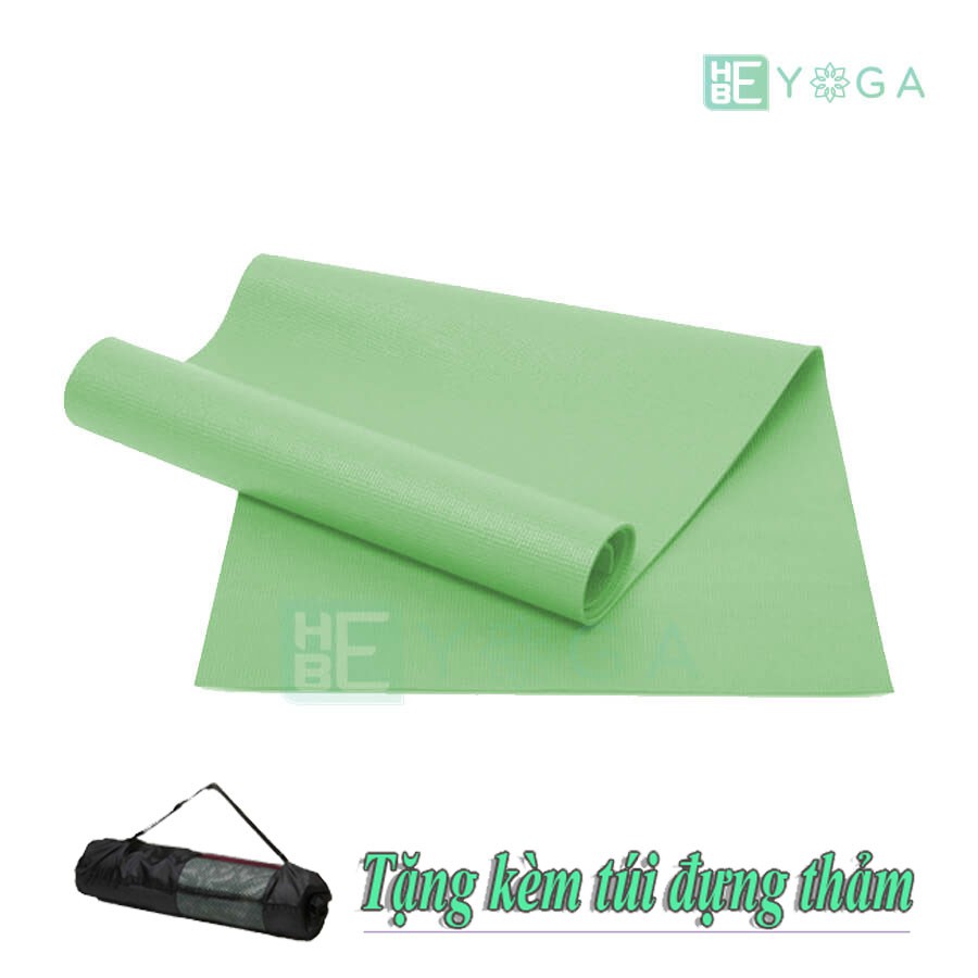 Thảm Yoga Ribobi PVC 6mm Cao Cấp Màu Xanh Lá Tặng Kèm túi