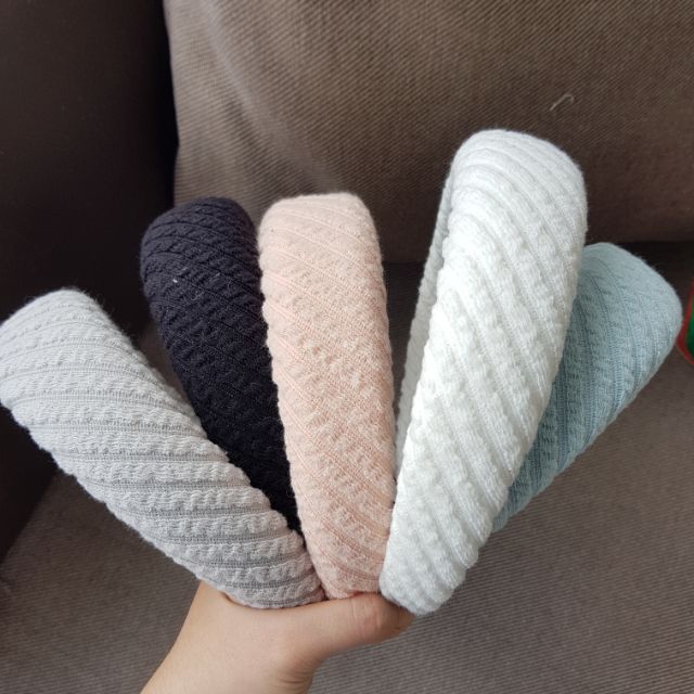 Băng đô đệm bông vải len